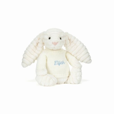 Jellycat Bashful Luxe Konijn Nimbus with Cream Jumper | RO5249781